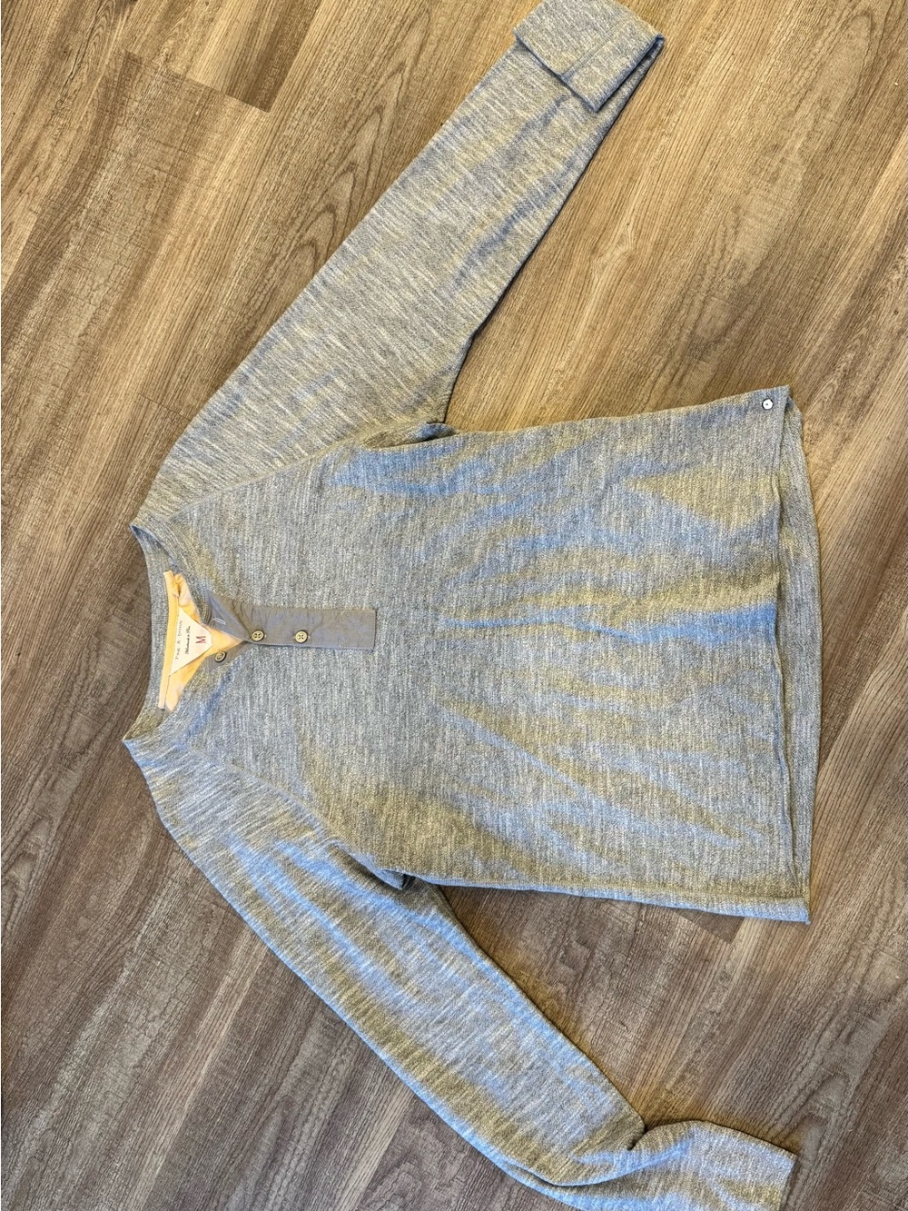 rag & bone Men's Gray Long-Sleeve Henley